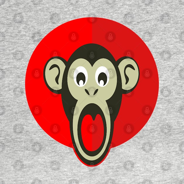 Screaming Shock the Monkey Art Design by Webdango